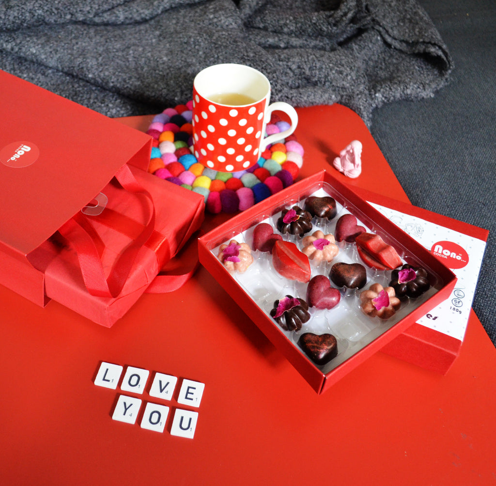 NEW! Nono Cocoa - Hearts & Roses - Vegan Chocolate Gift Box